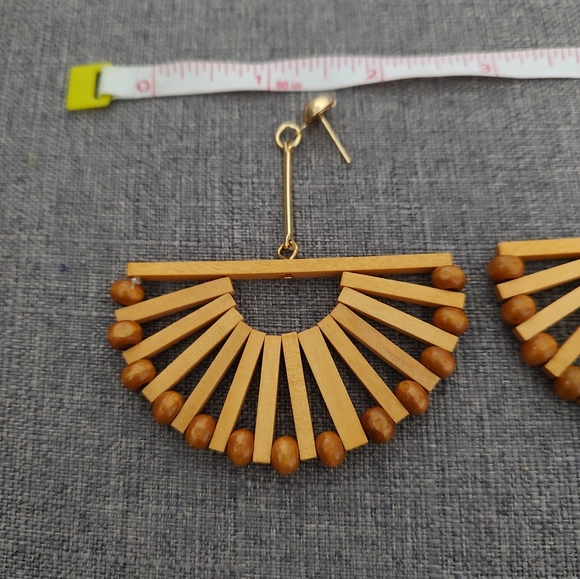 COPY - Half Windmill Bamboo Earrings - Picture 5 of 7